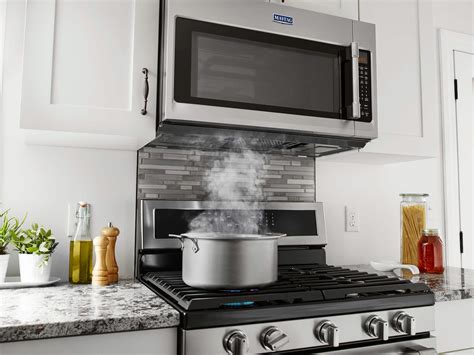 can you have a microwave over a gas stove